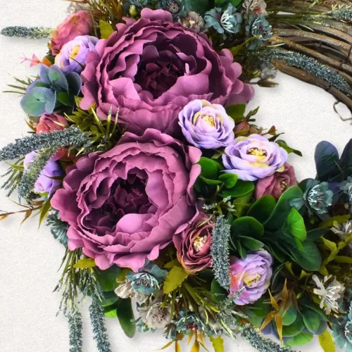 Csináld magad - Csupavirág óriás koszorú lila/mályva