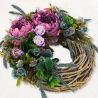 Csináld magad - Csupavirág óriás koszorú lila/mályva