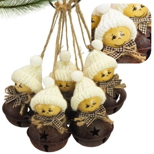 Csináld magad - Fenyőfa dísz kolompból kisfiú 5db