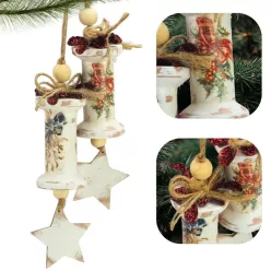 Csináld magad - Orsós vintage karácsonyfa dísz 2db