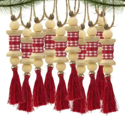 Csináld magad - Téli mini orsók karácsonyfa dísz 10db