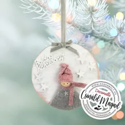   Csináld magad - Téli álom karácsony - Akasztós dísz szürke