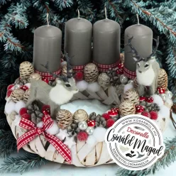   Csináld magad - Nordic téli szarvas karácsony - Adventi koszorú