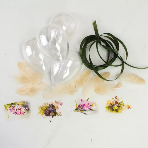 Csináld magad - DIY műanyag tojás tavaszi virágos 4db