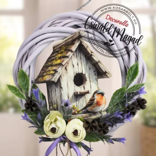 Csináld magad - Madáretetős koszorú 20cm - lila