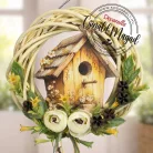 Csináld magad - Madáretetős koszorú 20cm - sárga