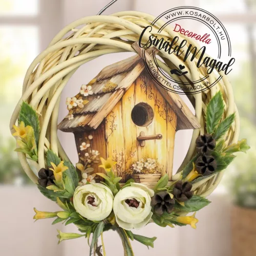 Csináld magad - Madáretetős koszorú 20cm - sárga