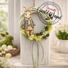 Csináld magad - Fiú nyuszis boho kopogtató 20cm