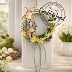 Csináld magad - Fiú nyuszis boho kopogtató 20cm