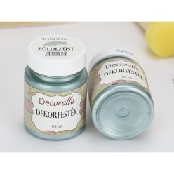 Decorolla selyem-metál dekorfesték 60ml  zöldezüst