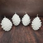 Toboz gyertya fehér 4db/cs