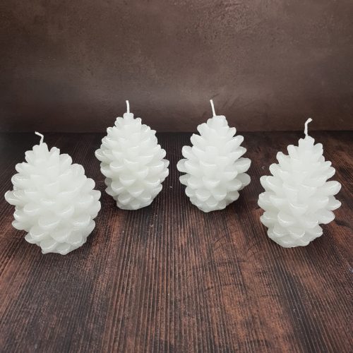 Toboz gyertya fehér 4db/cs