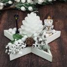 Toboz gyertya fehér 4db/cs