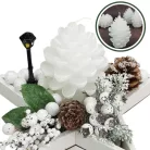 Toboz gyertya fehér 4db/cs