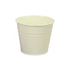 Bádog kaspó fényes - krém 17x15cm