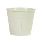 Bádog kaspó fényes - krém 17x15cm