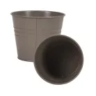 Bádog kaspó selyem-matt - homok 13x11cm