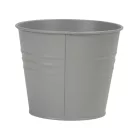 Bádog kaspó selyem-matt - szürke 13x11cm