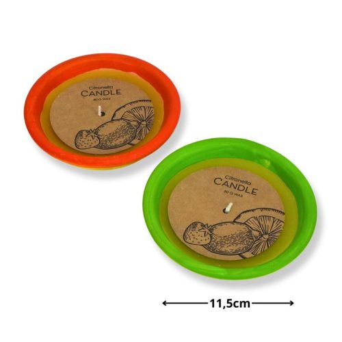 1db Citronella gyertya agyag tálban 11,5x3,2cm