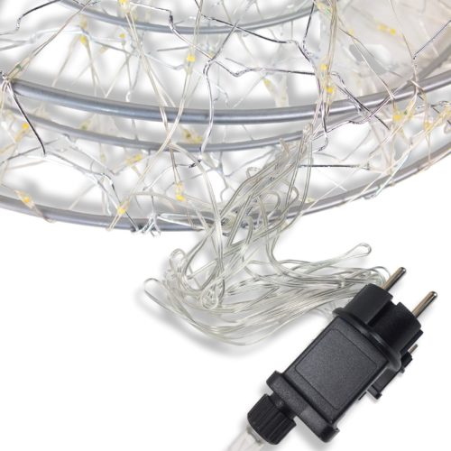 Világító koszorú - arany 38cm