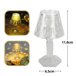 Mini asztali lámpás meleg fehér fény