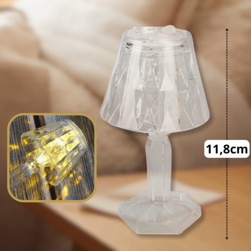 Mini asztali lámpás meleg fehér fény