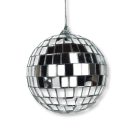  Ezüst diszkógömb karácsonyi dísz 8cm