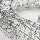 Világító koszorú - ezüst 30cm, időzítővel