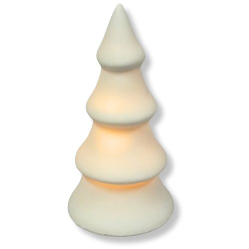 Világító porcelán fenyő 13cm