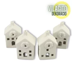 Kifesthető világító házikó 10 cm (4 féle)