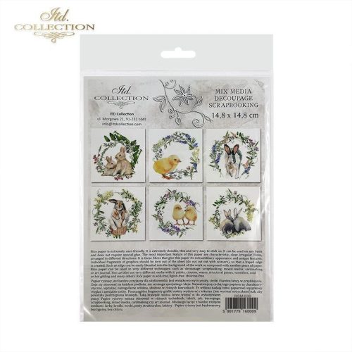 Rizspapír 14,8x14,8cm 6db/cs