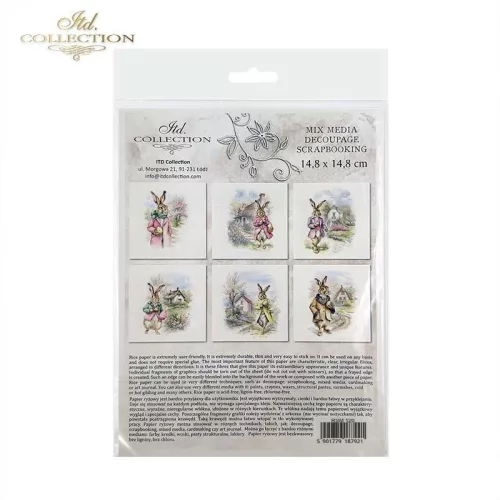 Rizspapír 14,8x14,8cm 6db/cs