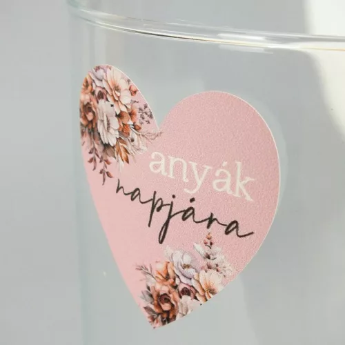 Matrica - anyák napjára szív 3 féle 15db/lap