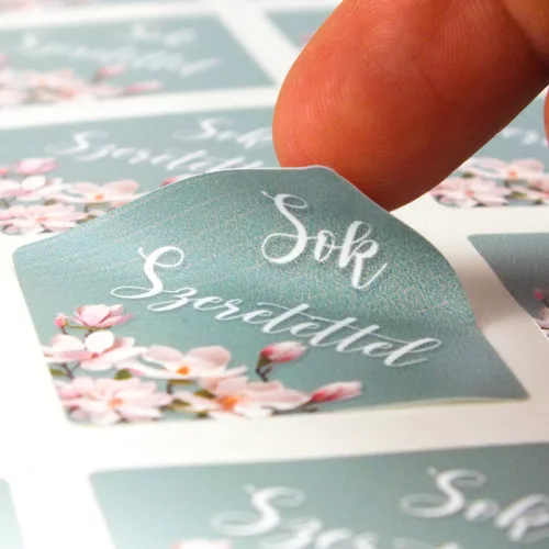 Matrica - sok szeretettel négyzet 15db/lap