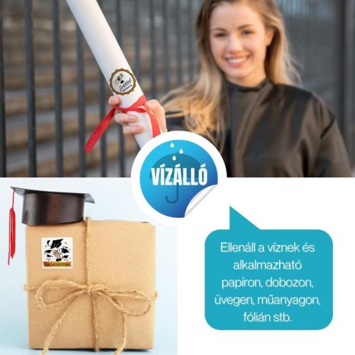 Matrica - ballagási fekete-arany vegyes 18db/lap