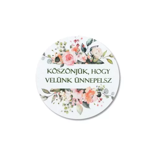 Matrica - köszönjük, hogy velünk... 15db/lap