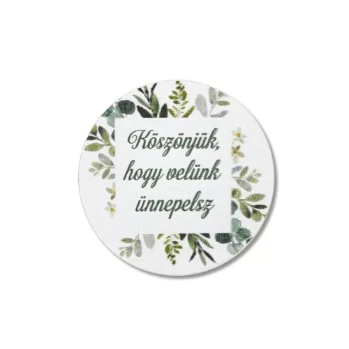Matrica - köszönjük, hogy velünk... - zöld leveles 15db/lap
