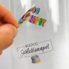 Matrica - Boldog születésnapot átlátszó matricák 24db/lap