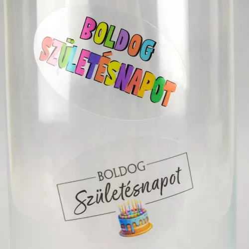 Matrica - Boldog születésnapot átlátszó matricák 24db/lap