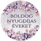 Matrica - Nyugdíjas kerek matricák 15db/lap