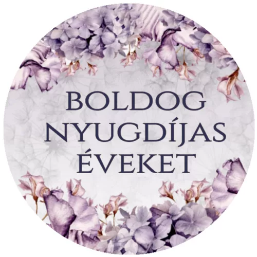 Matrica - Nyugdíjas kerek matricák 15db/lap