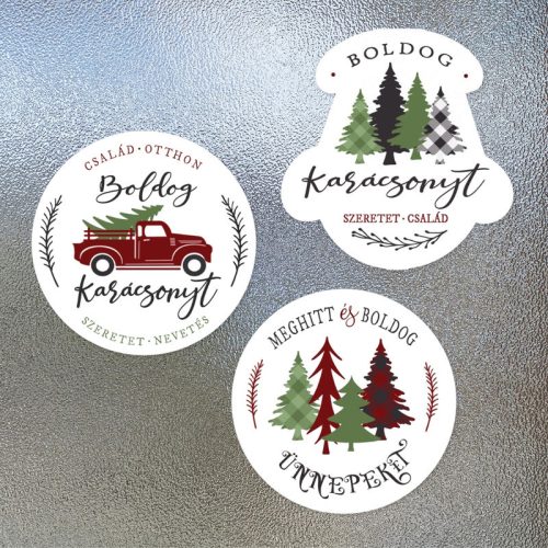 Matrica - Karácsonyi csomag matricák 3 féle 15db/lap