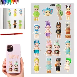 Matrica - Sonny angel - kék 12db/lap