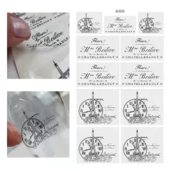 Matrica - Vintage címke átlátszó II. 11db/lap