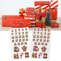 Matrica - Mézi adventi készülődés - fehér 29db/lap