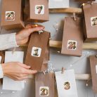 Matrica - Mézi adventi készülődés - fehér 29db/lap