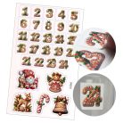 Matrica - Mézi adventi készülődés - fehér 29db/lap