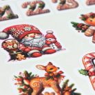 Matrica - Mézi adventi készülődés - fehér 29db/lap