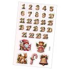 Matrica - Mézi adventi készülődés - fehér 29db/lap