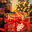 Matrica - Ajándékcsomagra matrica Szeretettel Karácsonyra 12db/lap